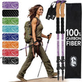 100% Carbon Fiber Trekking Poles for Backpacking - Cork Grip