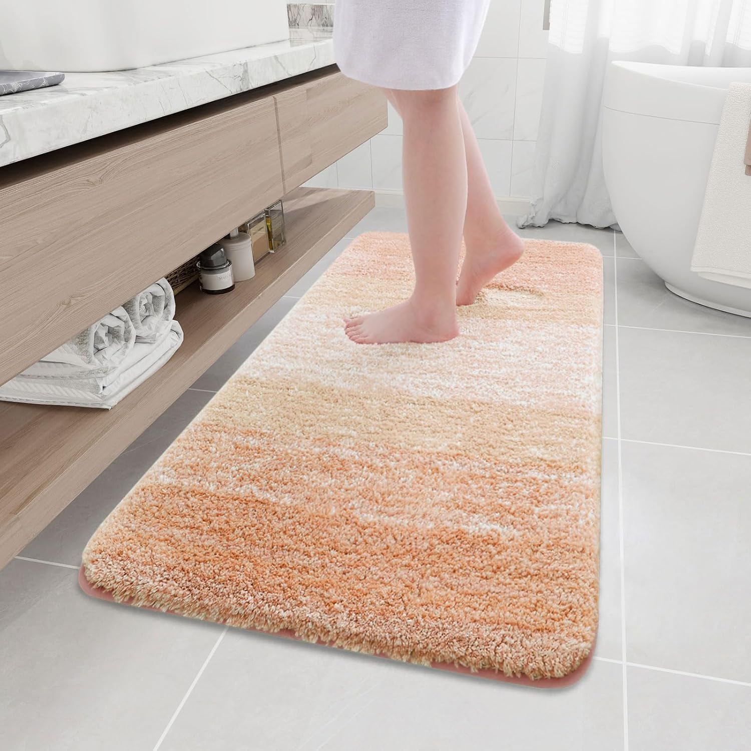 Arotive Microfiber Bathroom Rugs - Soft, Absorbent, Non-Slip