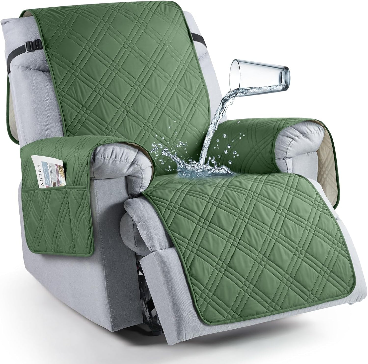 TAOCOCO 100% Waterproof Recliner Chair Cover for Small Chairs