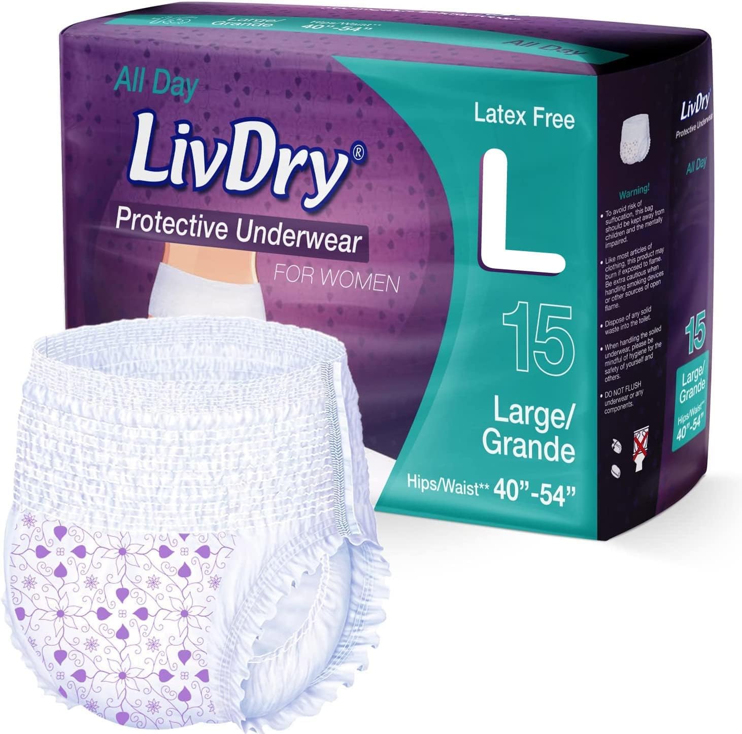 Livdry L Adult Diapers for Women - Ultimate Absorbency Protection