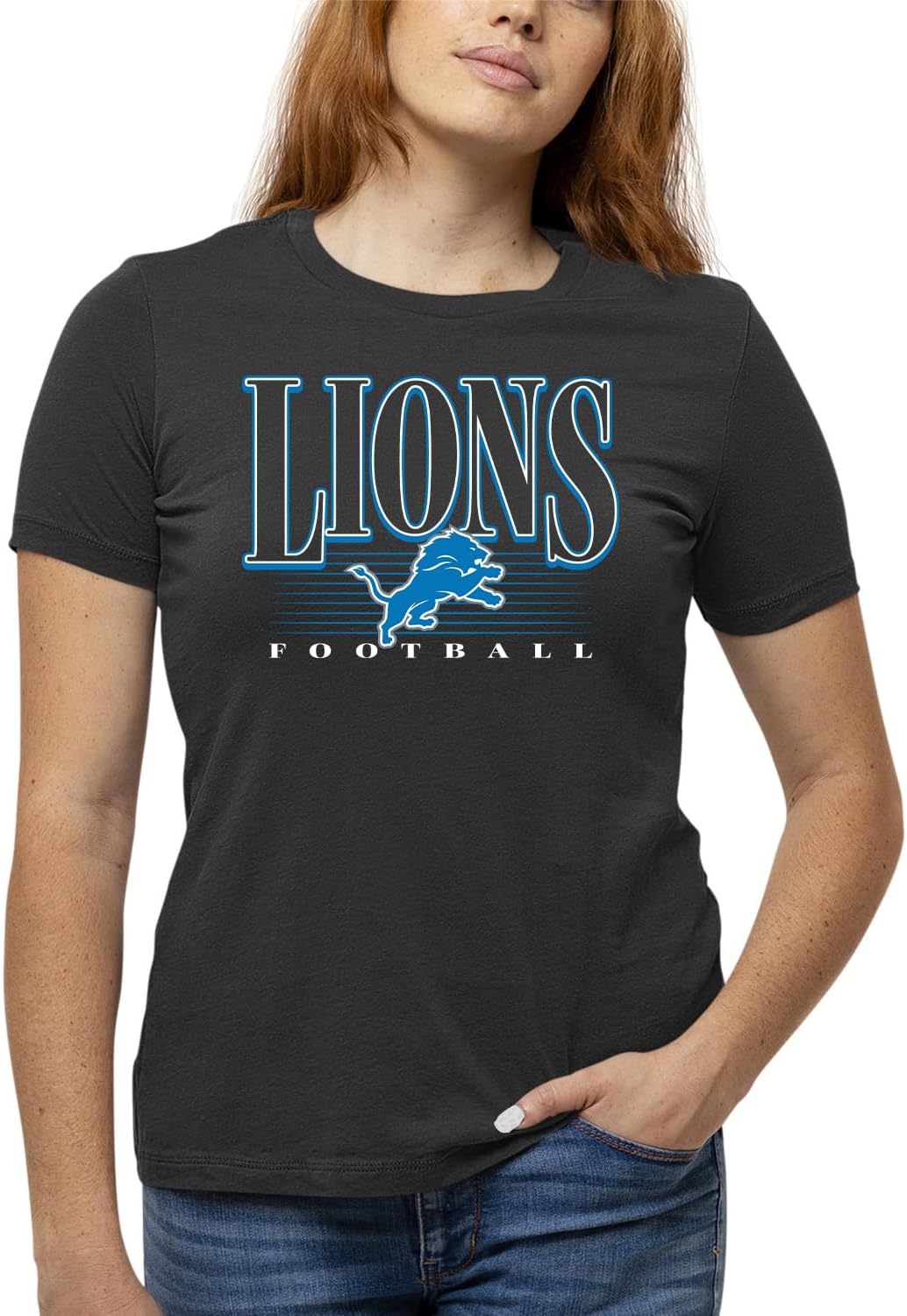 Detroit Lions Womens Overtime Blueprint Tag-Less T-Shirt Review