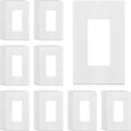TG Screwless Decorator Wall Plates 1-Gang Glossy White - Child Safe