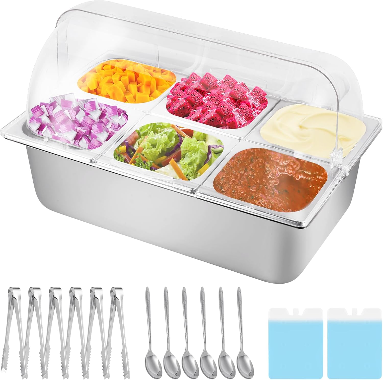 Countertop Ice Food Serving Display Container for Buffets