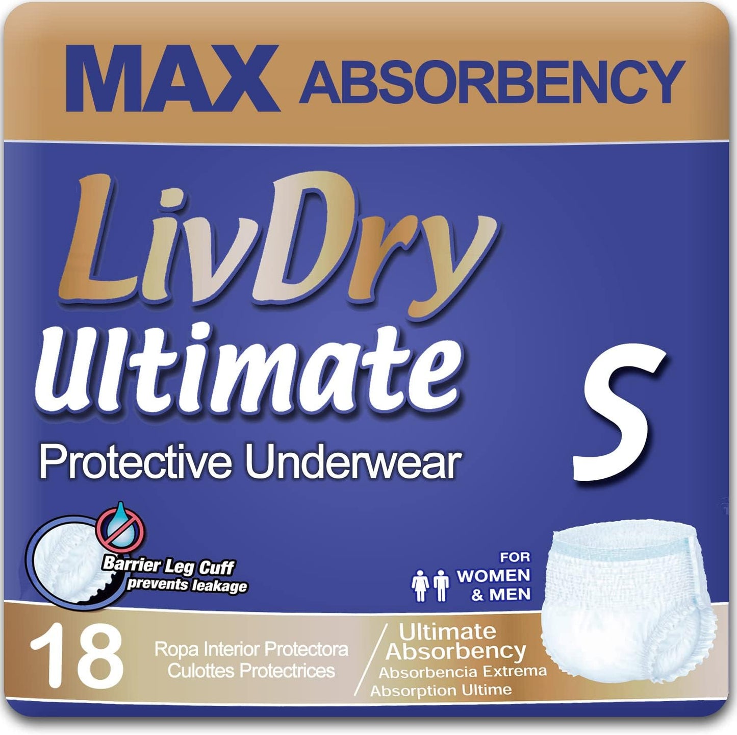 LivDry Ultimate Adult Incontinence Underwear for Maximum Comfort