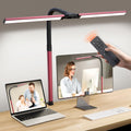 LED Desk Lamp for Home Office - Double Head 24W Eye-Caring Task Lamp