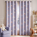 jinchan Nursery Blackout Curtains for Kids Room with Rainbow Design