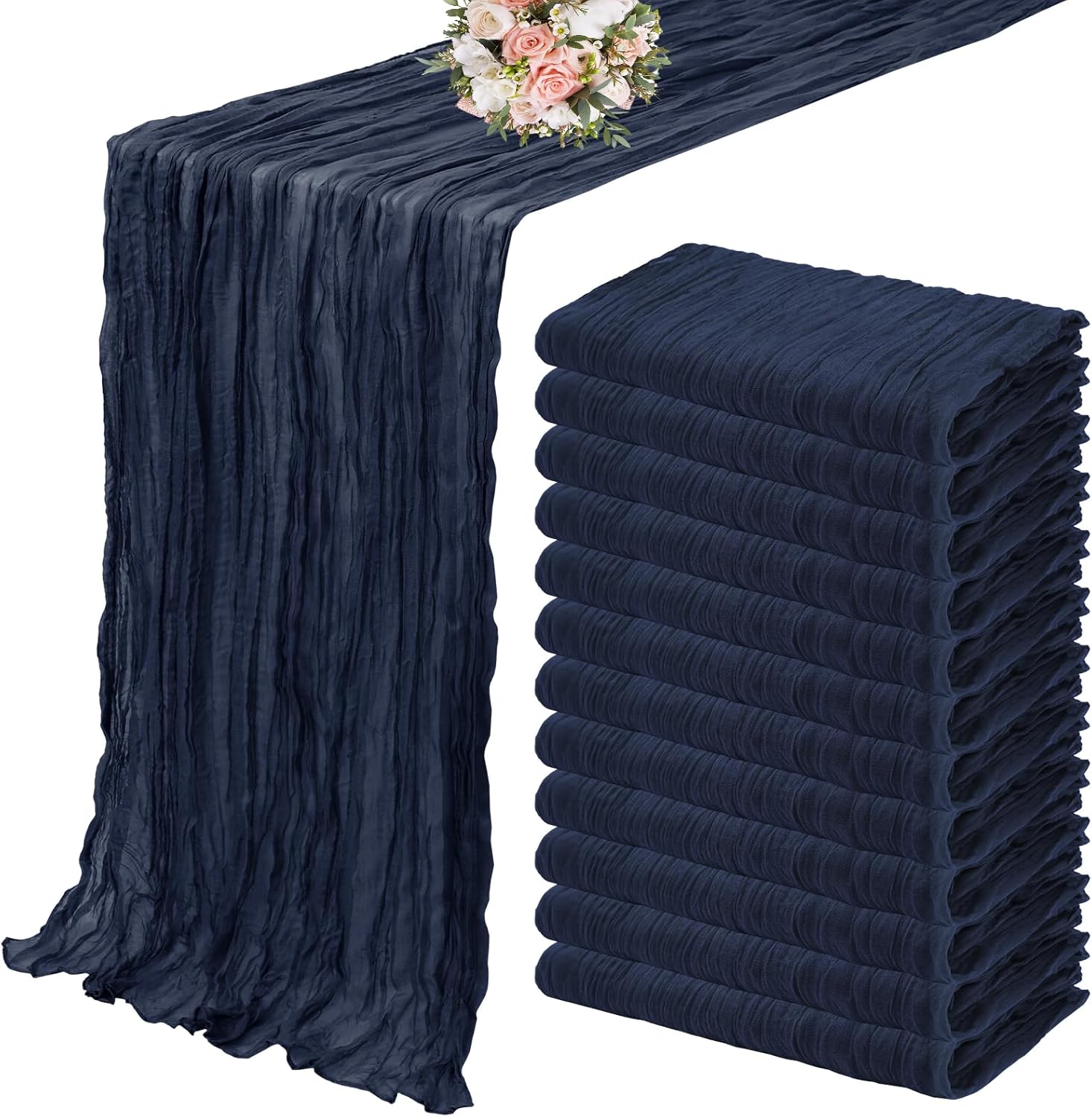 Elegant 12 Pack Cheesecloth Table Runner for Stunning Events