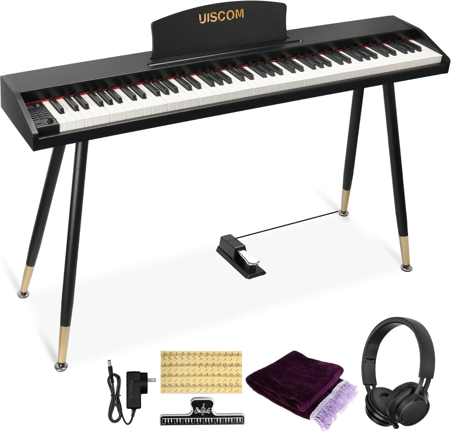 Beginner's 88-Key Electric Piano Set: Semi-Weighted Keys & USB-MIDI Compatibility