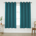 Teal Blackout Curtains 63 in Length for Bedroom - Grommet Room