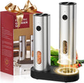 Electric Salt and Pepper Grinder Set - Rechargeable Auto Mills