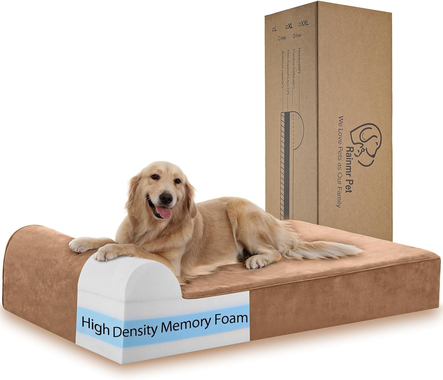 Orthopedic Dog Beds for Large Dogs with Memory Foam Support