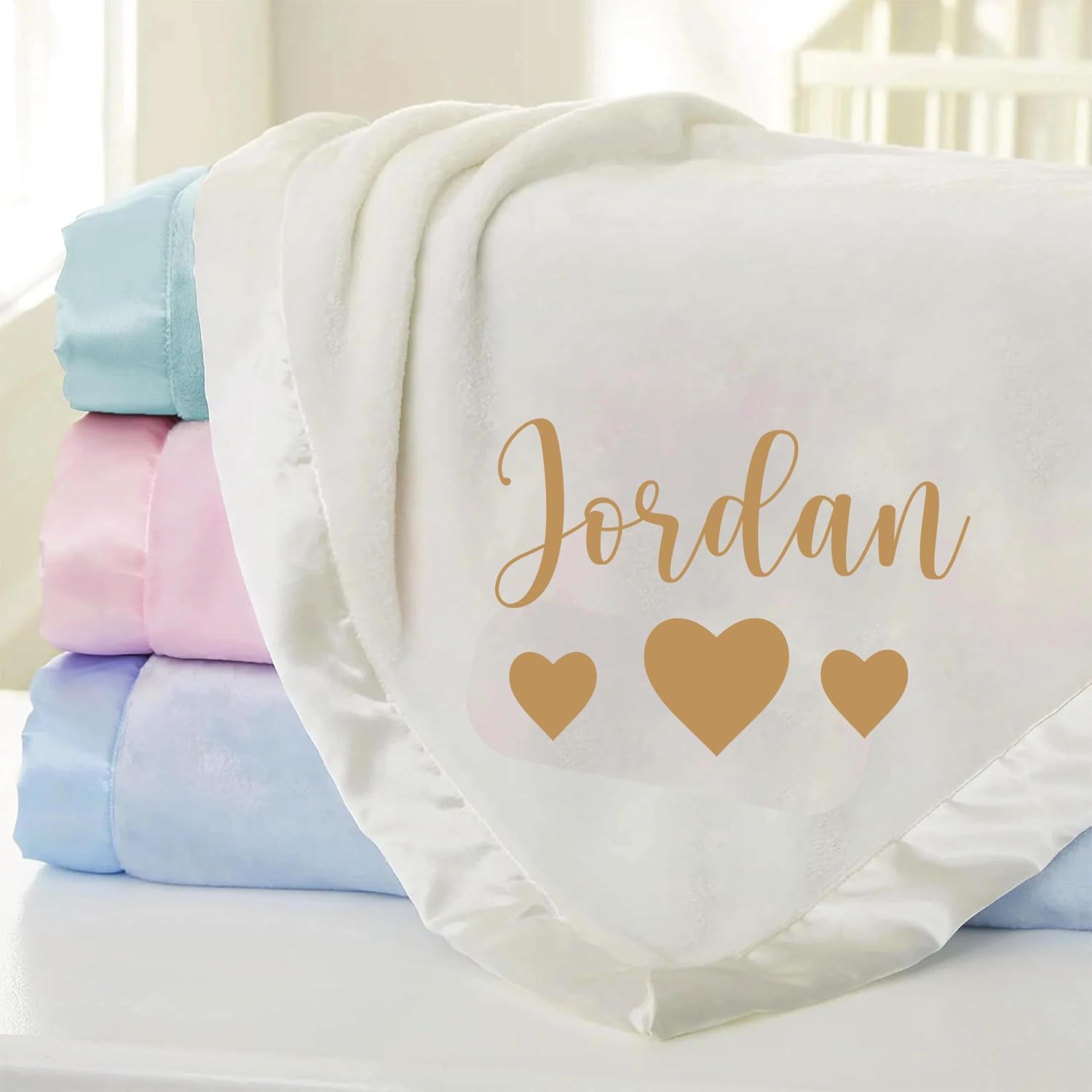 Custom Baby Blanket - Pink - Personalized with Name - Baby Girl Essential