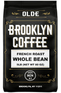 BROOKLYN COFFEE Whole Bean French Dark Roast (5lb) - Silky Bold Flavor