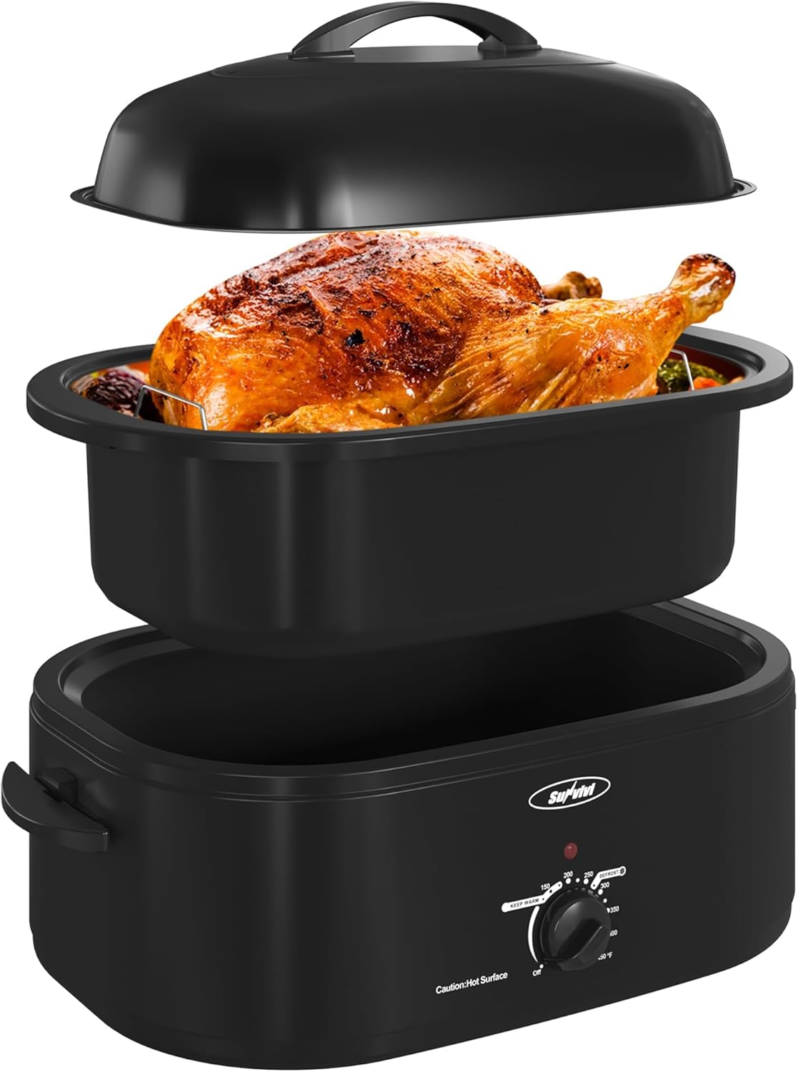 Royalcraft Roaster Oven 18qt with Self-Basting Lid for Cooking