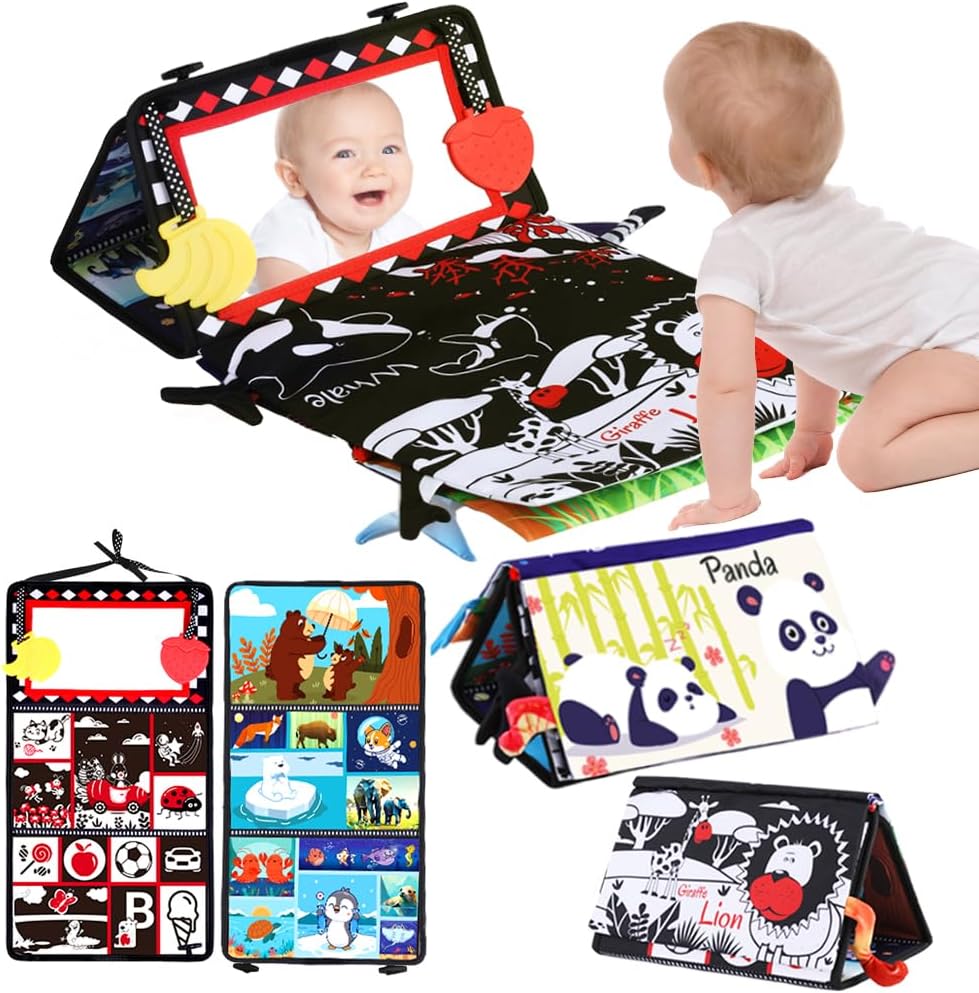 Montessori Tummy Time Set - High Contrast Sensory Toys