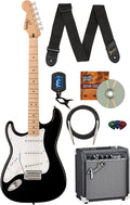Fender Squier Sonic Stratocaster Left-Handed Black Bundle - Starter