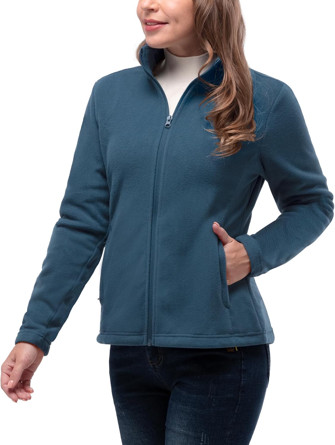 33,000ft Women's Zip Up Fleece Jacket for Winter Activities