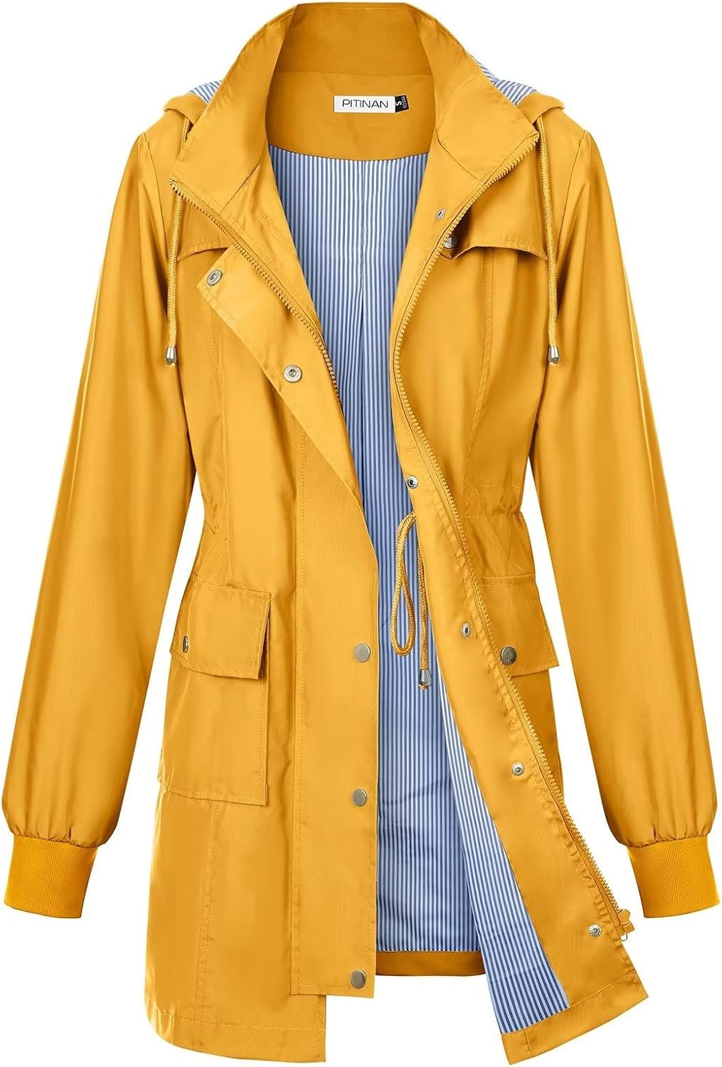 PITINAN Rain Jackets For Women Waterproof Lightweight Windbreaker