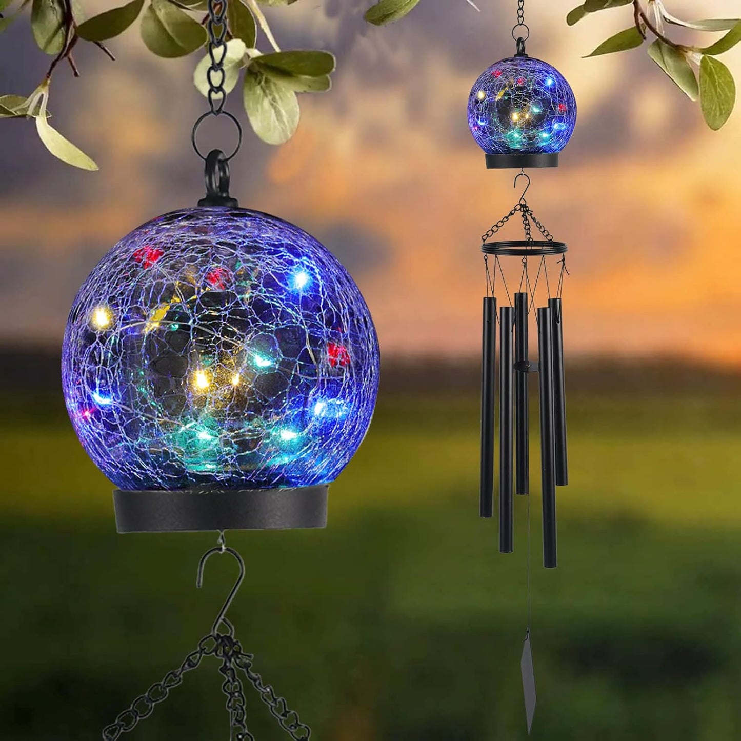 Wind Chimes Outdoor Solar Lights by LEWIS&WAY - 42 Inch