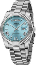 Men Watches Analog Quartz Stainless Steel Rose Gold Silver - Classic
