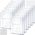 Ripeng 8 Pcs Brochure Holder 8.5 x 11 in Wall Mount - Clear Acrylic