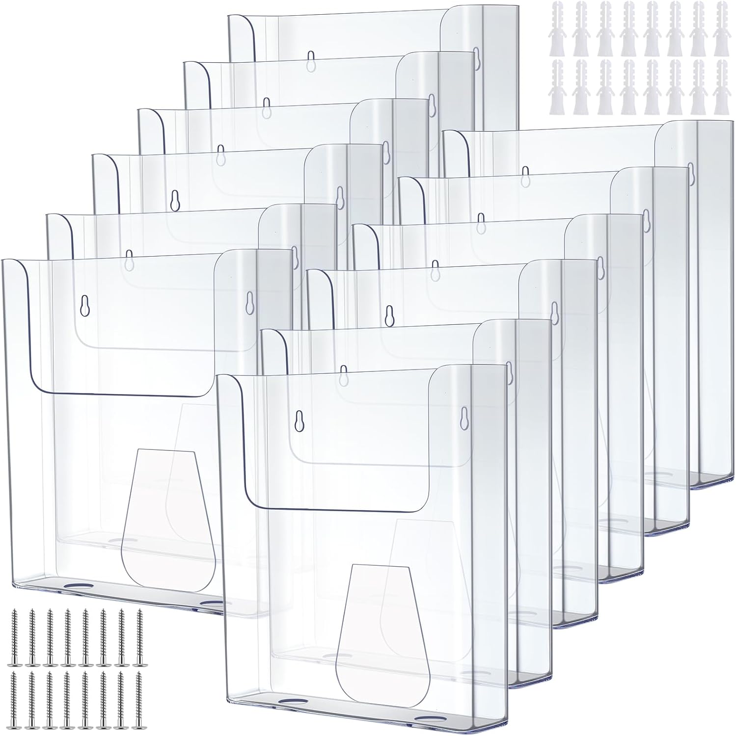 Ripeng 8 Pcs Brochure Holder for Wall Mount Display Needs