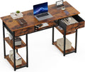 OLIXIS 48 Inch Desk with Drawers for Home Office and Study