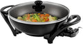 Electric Wok 13 in Family-Sized Skillet - Powerful 1400W for Quick