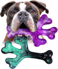 Aggressive Chewers Dog Chew Toys 2 Pack - Tough Nylon Bones for Large