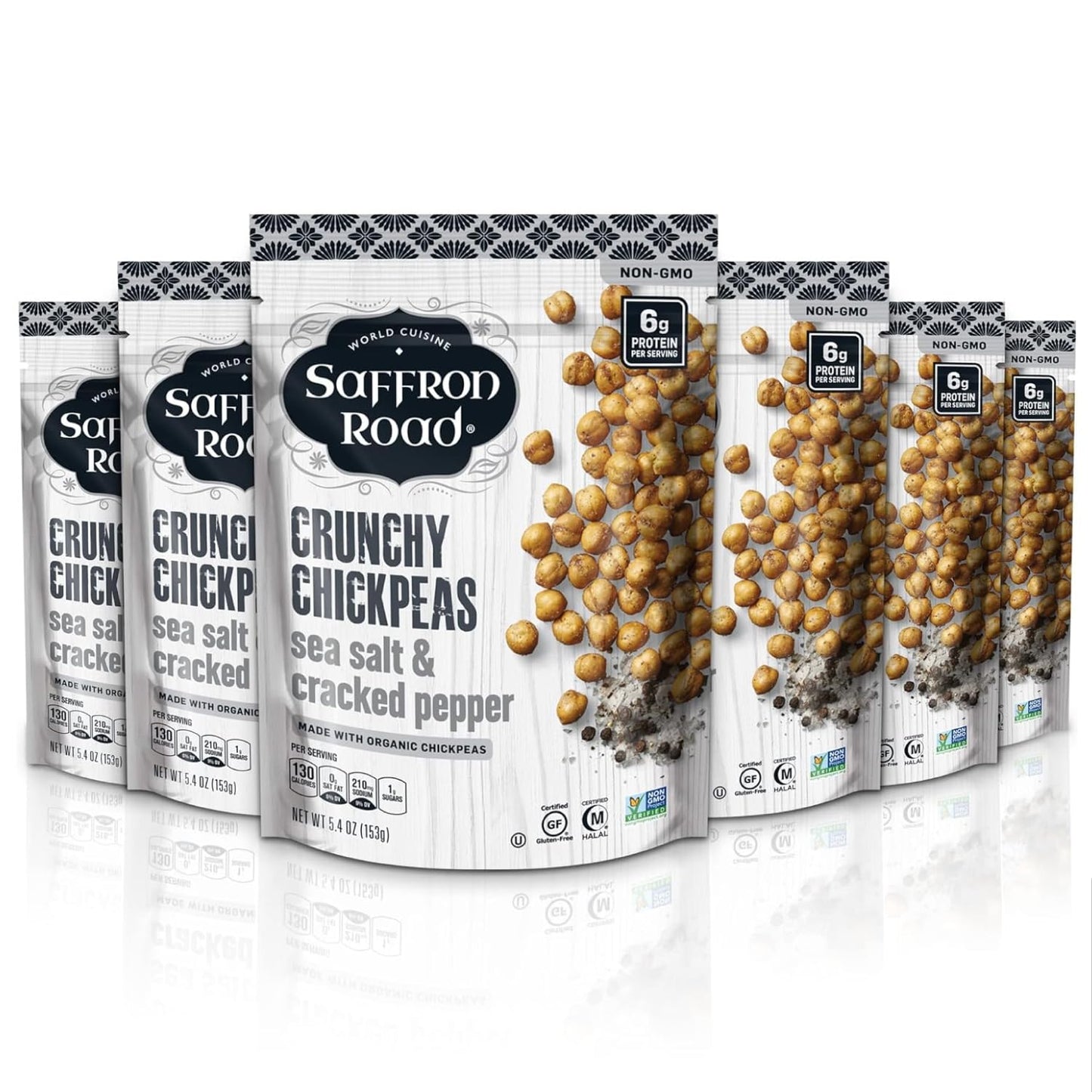 Saffron Road Crunchy Sea Salt and Cracked Pepper Chickpeas