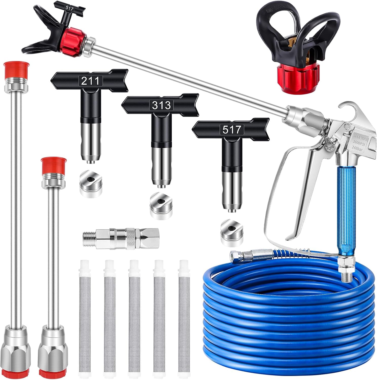 14Pcs Airless Paint Sprayer Gun Kit for DIY Projects and More