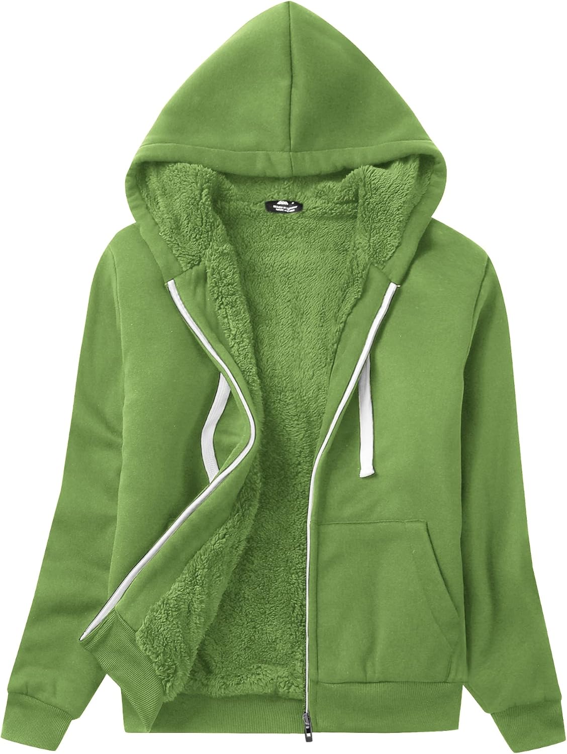 SWISSWELL Women's Winter Fleece Hoodie - Full Zip Sherpa Jacket