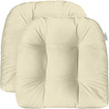 Sunbrella Tufted Wicker U-Shape Cushions Set of 2 for Patio