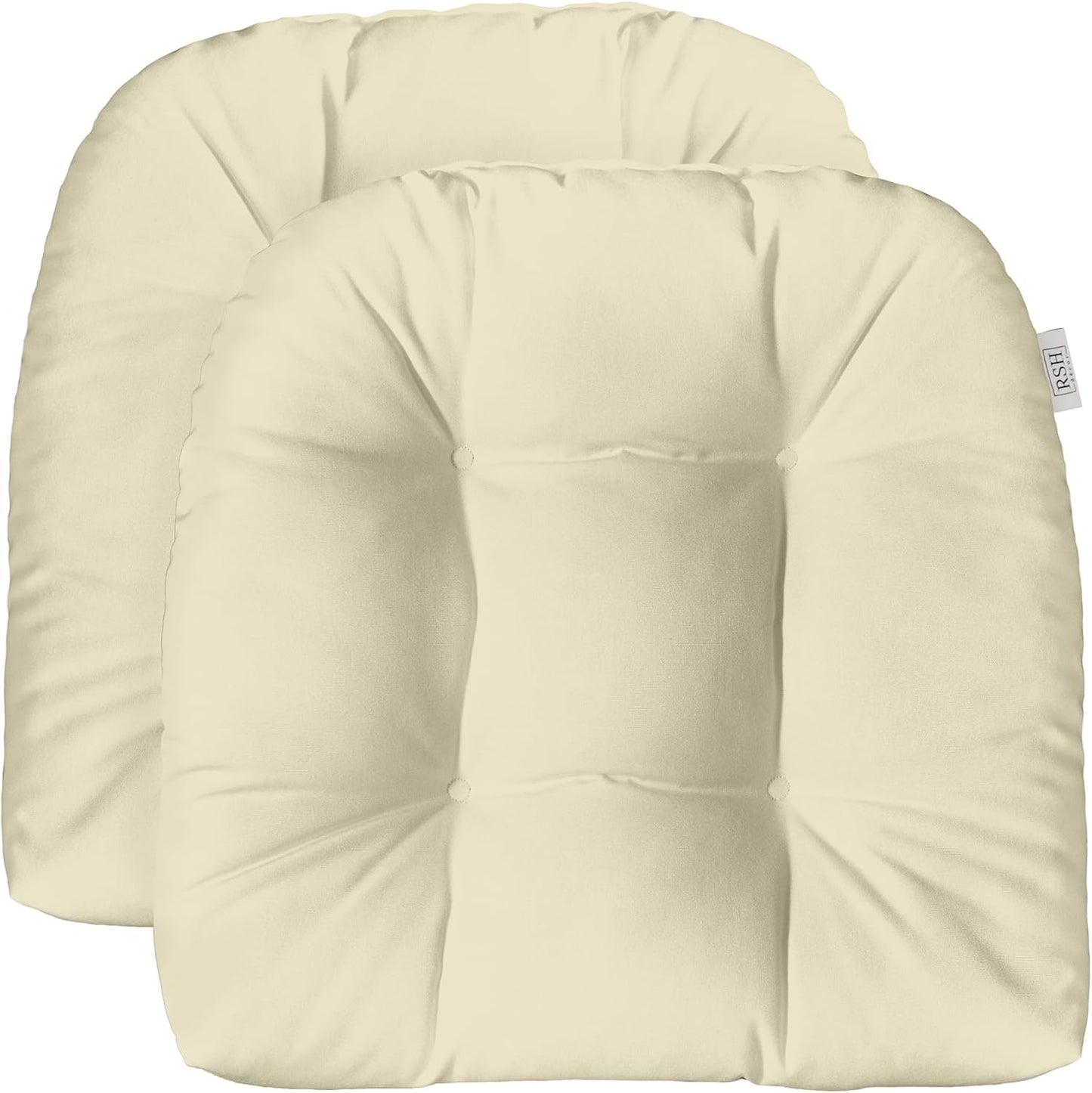 Sunbrella Tufted Wicker U-Shape Cushions Set of 2 for Patio