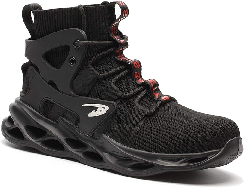 ORISTACO Work Safety Steel Toe Boots for Industrial Use