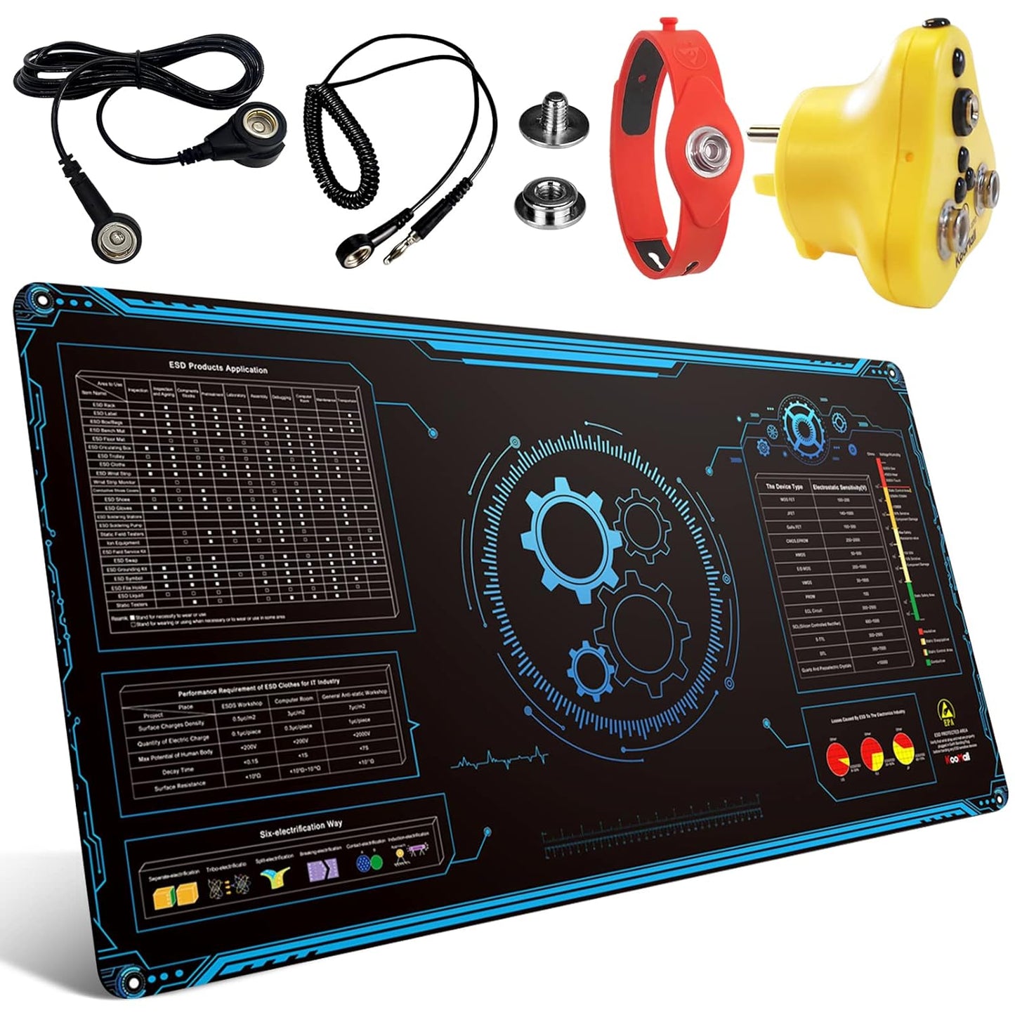 KooMall Large Anti Static Mat for PC Building and Repair Work