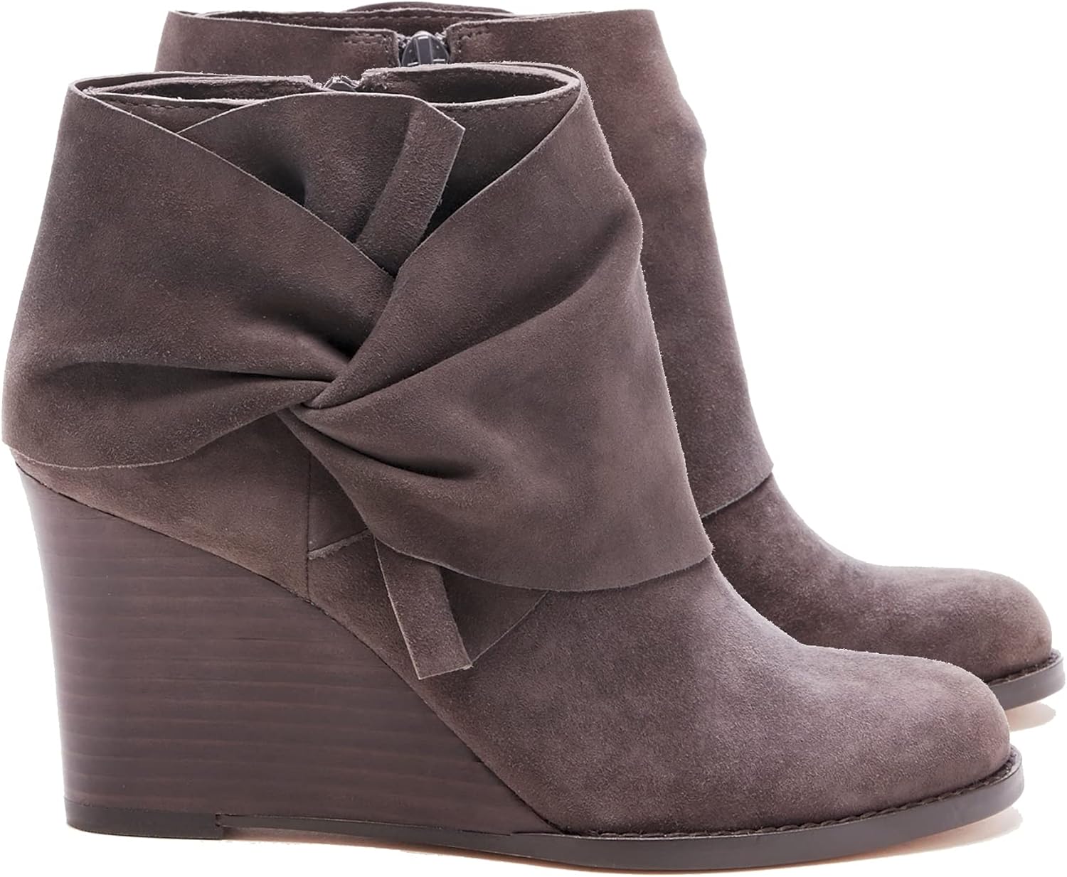 Fashare Womens Wedge Booties with Bow Knot for Stylish Comfort