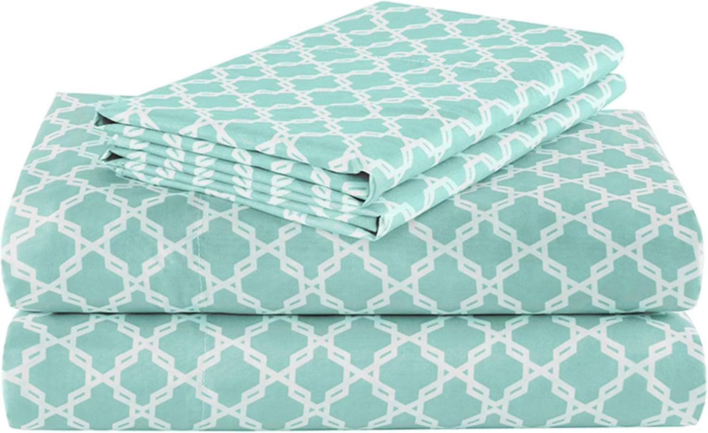 Comfort Spaces Queen Cooling Sheets for Hot Sleepers - Aqua Set