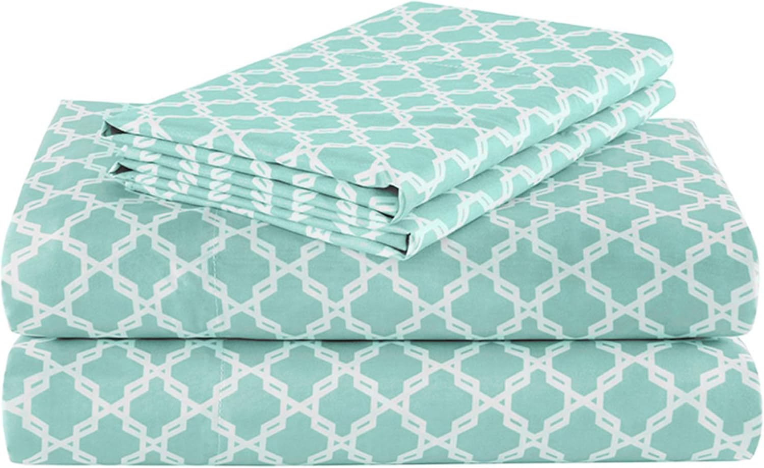 Comfort Spaces Queen Cooling Sheets for Hot Sleepers - Aqua Set