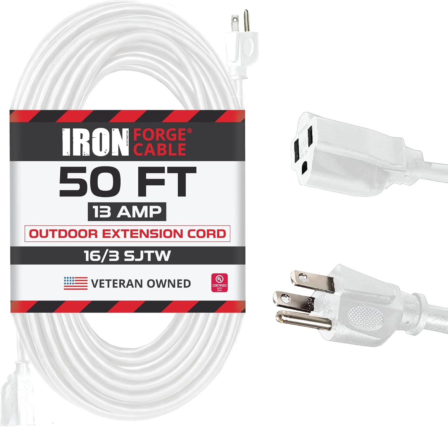 Iron Forge Cable 50 Ft Outdoor Extension Cord for All Seasons