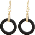 Matte Black Sea Glass Drop Earrings for Women - 14K Gold Filled