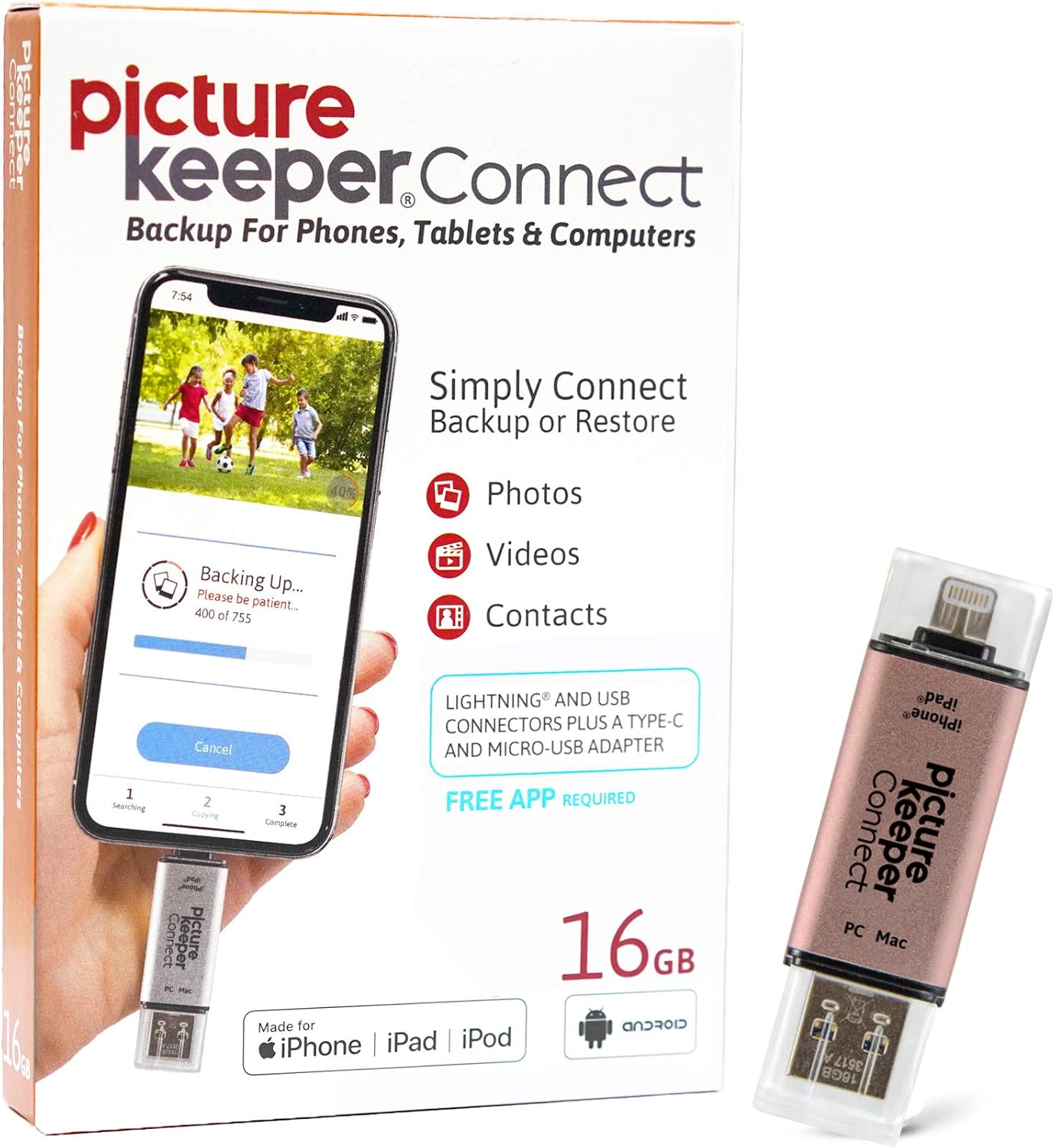 Picture Keeper Connect Photo & Video USB Flash Drive 16GB