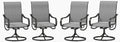 PHI VILLA Patio Swivel Dining Chairs Set of 4 for Outdoors