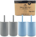 Silicone Toddler Smoothie Cups with Straw - Unbreakable 4-Pack