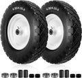 4.80/4.00-8 16in Flat Free Tire and Wheel - Solid Wheelbarrow