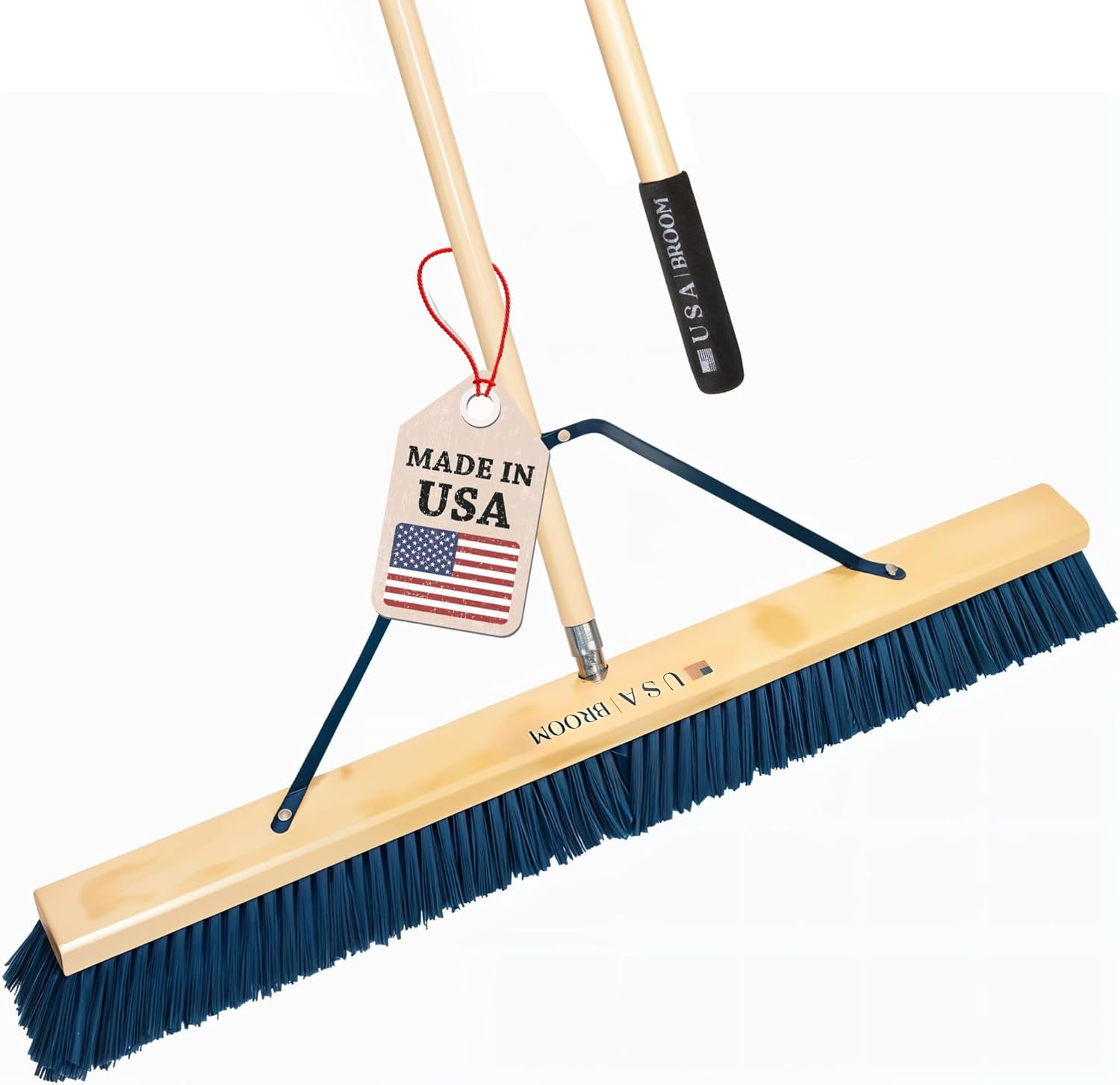 36 Heavy Duty Outdoor Push Broom for Tough Debris Cleanup