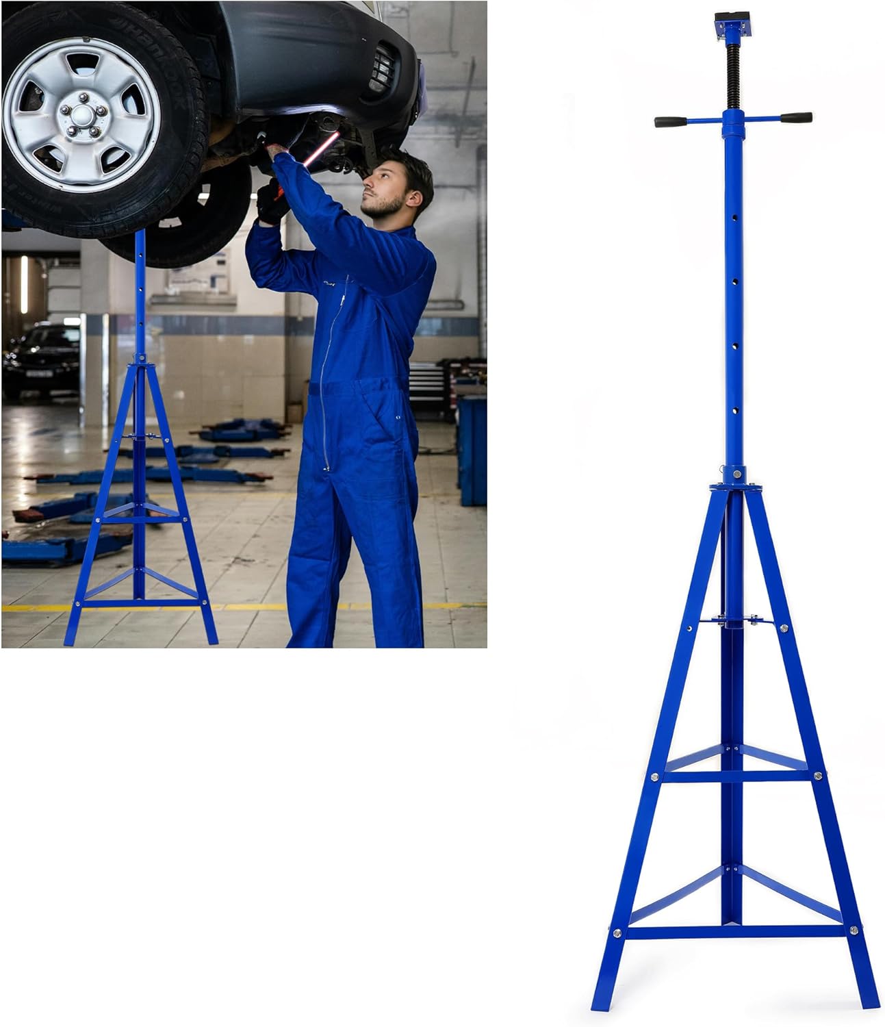 KUAFU Adjustable Under Hoist Tripod Stand for Repair Shops