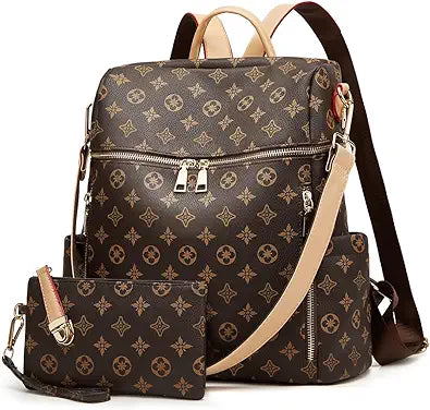 Makes Backpack Purse for Women - Stylish PU Leather Travel Satchel