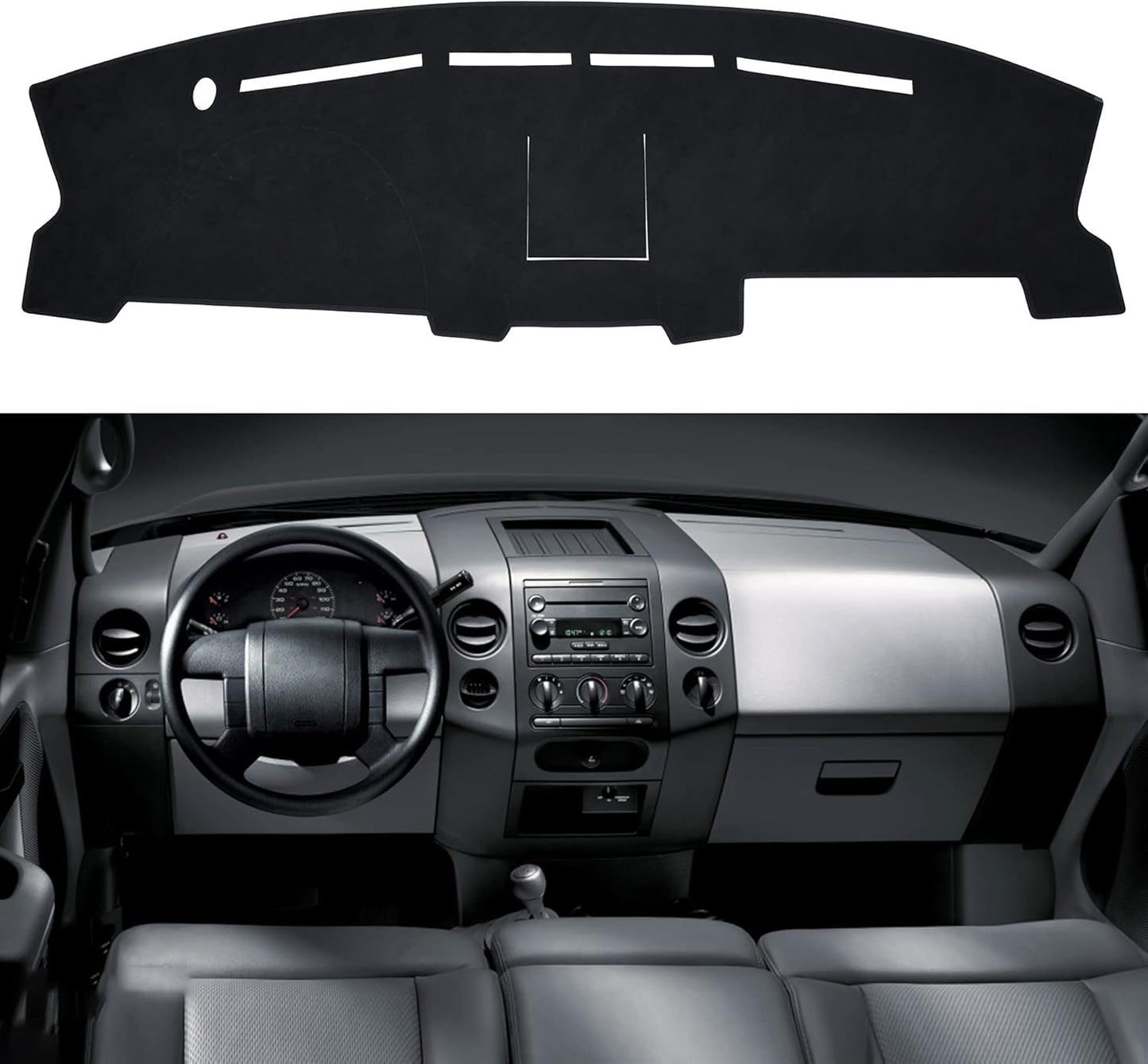 SPEEDWOW Dashboard Cover Mat for F150 2004-2008 - Premium Fit
