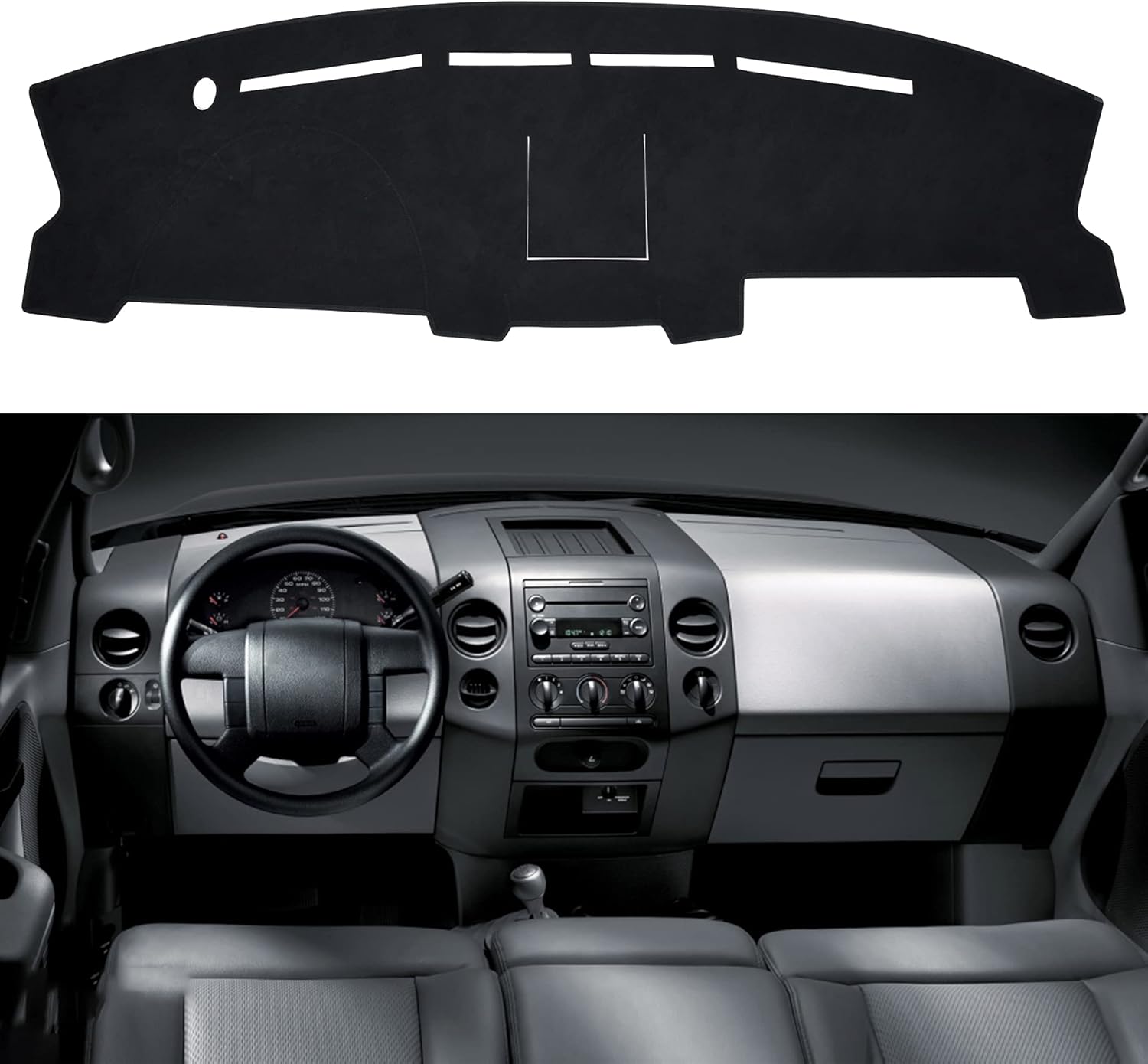 SPEEDWOW Dashboard Cover Mat for F150 2004-2008 - Premium Fit
